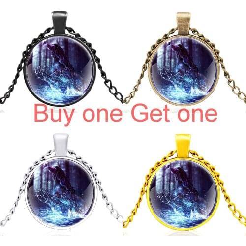 Classic Pretty Galloping Horse Design Glass Dome Charm Pendant Necklace Men Women Unique Jewelry Accessories Gifts