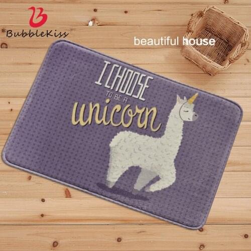 Bubble Kiss Cartoon Unicorn Carpet Rugs For Bedroom Entry Rug Non-Slip Living Room Decor Double Sponge Design Wear-Resistant Rug