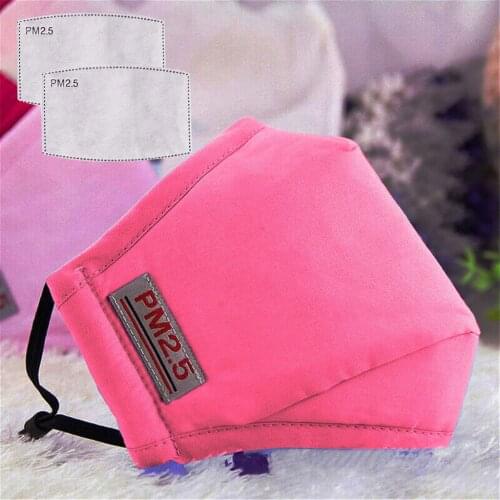 Black Cotton Face Mask For Adult Washable Cloth Mask With Filter Pocket Unisex Pm2.5 Mouth Masks Party Decoration Masques