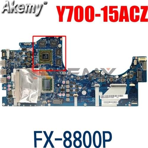 BY510 NM-A521 motherboard for Lenovo Y700-15ACZ notebook motherboard CPU FX-8800P R9 M385 DDR3 100% test work