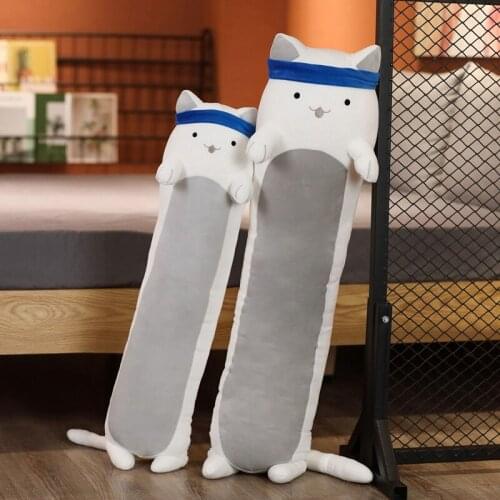 90cm 120cm Cute Soft Ramen Cat Plush Toys Stuffed Pause Office Nap Pillow Bed Sleep Cushion Home Decor Gift Doll for Kids Girl