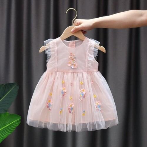 Girls Princess Dress Embroidery Girls Clothes Children Clothing Kids Dresses Ball Gown For Girls Baby Party Birthday Wear 0-4Y