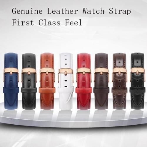 Quality Genuine Leather Watch Band 12mm 13mm 14mm 17mm 18mm 19mm 20mm Men Watchbands For DW Daniel Wellington Watch Strap Women