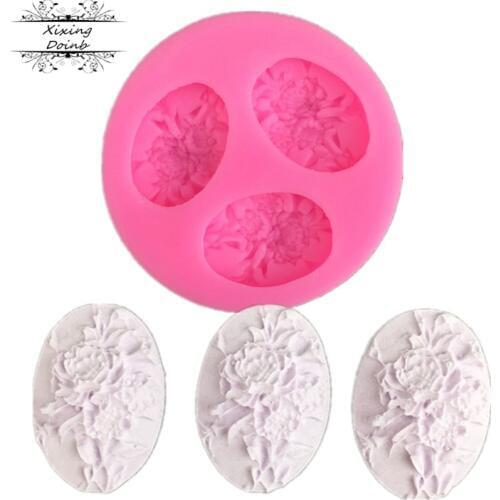 Xixing Small flower shaped silica gel mold fudge chocolate cake decoration mold baking biscuit mold kitchen supplies