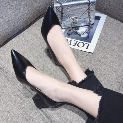 High heels 2019 new Korean fashion shallow mouth high heels high quality wild comfortable high heel shoes