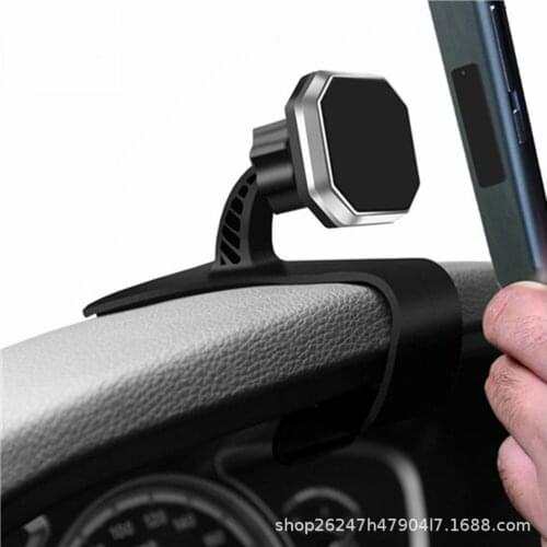 Universal mobile phone holder in vehicle HUD direct view instrument panel mobile phone magnetic vehicle holder
