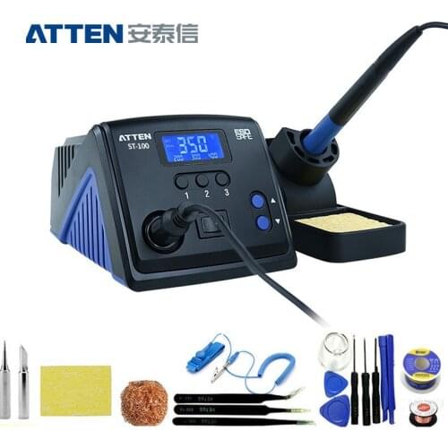 ATTEN intelligent lead-free soldering station ST-100 constant temperature electric soldering iron ESD soldering iron head 900M