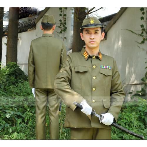 WW II Japanese Imperial officer Traditional vintage green uniform japanese military costume WW2 Japanese Military Uniform Japan