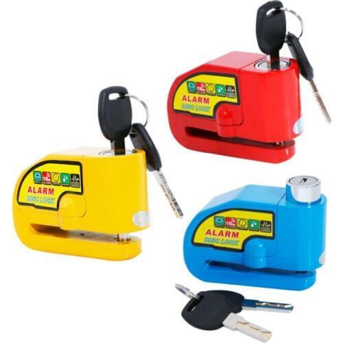 110DB Security Anti-theft Alarm Disc Brake Lock motorcycle bike Lock Red/Blue/yellow
