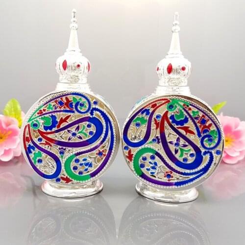 12ml essential oil bottles perfume bottle cosmetics bottles metal atomizer sample bottle small pefume refillable containers