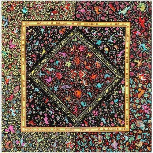 130cm Brand Big Square Scarf Twill 100% Silk Scarf Women Luxury Fashion Shawl Echarpe Kerchief Scarves For Ladies Beach Towel