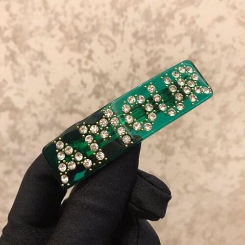 2021 Fashion For Women Letter AMOUR Barrettes Beautiful Girls Hairwear 5A CZ Stone Hair Jewelry