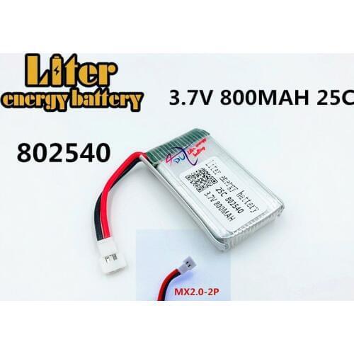 3.7V 800mAh 25C Capacity Lipo Battery 802540 + USB Charger For Molex 50005 RC Quadcopter Drone