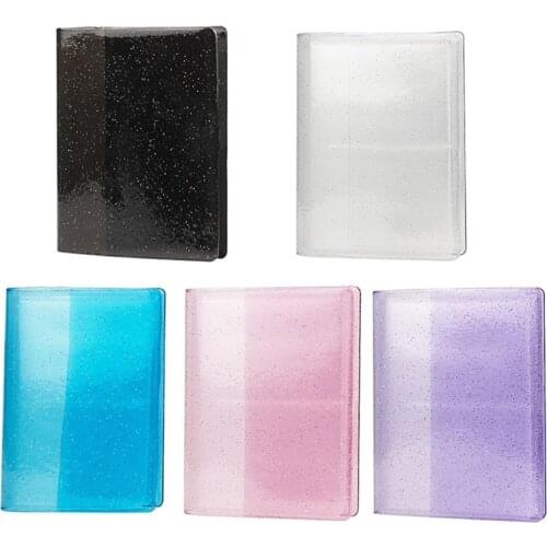 64 Pockets 3 Inch Mini Cards Holder Binders Albums with Bling Cover for Board Games Card Multifunction Sleeve Holder