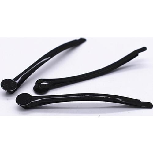 8mm 12pcs High Quality Black Plated Material Hairpin Hair Clips Hairpin Base Setting Cabochon Cameo