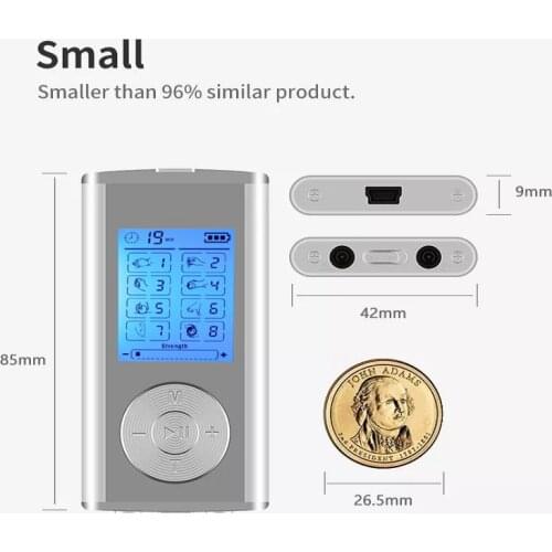 TENS Unit Muscle Stimulator - TENS+EMS+Massage Muscle Stimulator Machine with Dual Channel and 4 Pads & 8 Modes Muscle