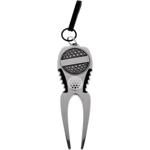 Golfer Club Golf Divot Tool with Round Ball Marker Repair Tool - Random Color