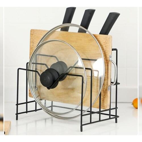 Multifunctional Pot cover rack cutting board cutting board storage bracket kitchen cutting board knife board rack