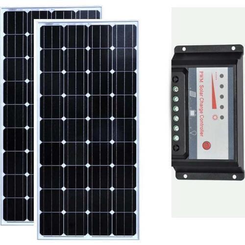 Solar Set 300w Solar Panel 12v 150w Solar Charge Controller 12v/24v 30A Motorhome Caravan Car Camping