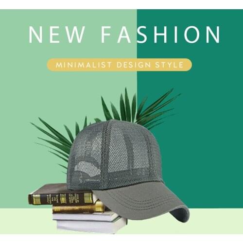 New Summer Hollow Design Mesh Caps Womens Summer Baseball Cap Men Outdoor Solid Color Sun hat Adjustable Breathable Fashion Cap