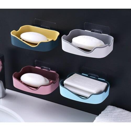 New Bathroom Dish Plate Case Home Shower Travel Hiking Holder Container Soap Box Plastic Soap Box Dispenser Soap Rack 2021 A9777