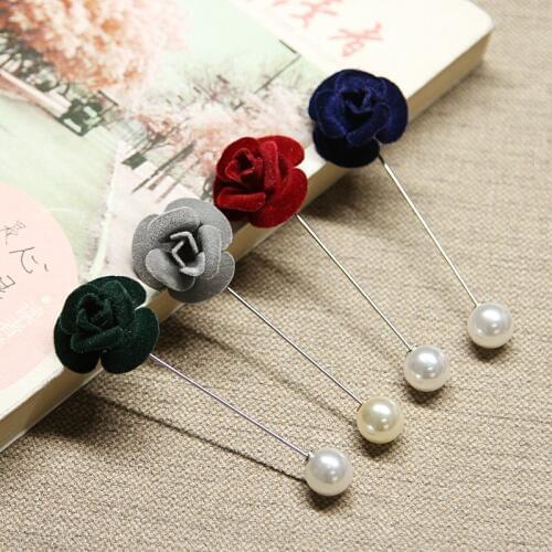 Wholesale Brooch 4Pcs/Lot Flower Corsage Lapel Pin Flower Brooches For Men Fashion Lapel Pin Bouquet Brooch Wedding