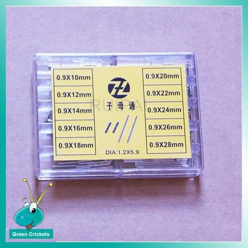 Full Stainless Steel 10mm~28mm Assort Size Watchband Capsa tube Bars set,Dia 1.2 Watch Strap Clasp Tube Link Pins