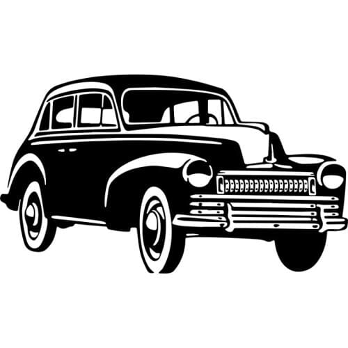 Retro Car Png - Vintage Car Silhouette - Vector Drawing Retro Ford Classic Cars Plane Wall Sticker Single-piece Package C9007