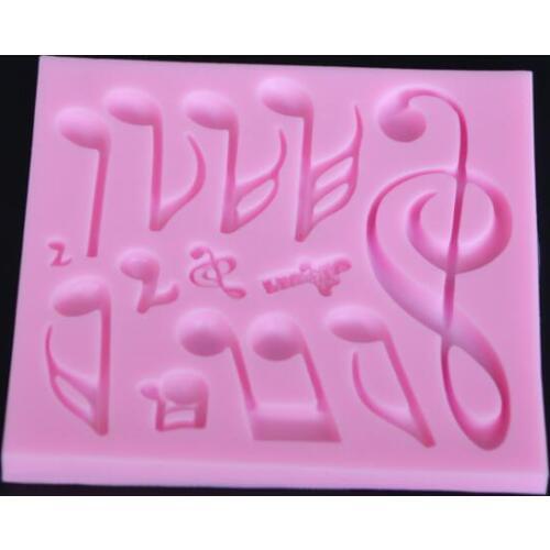 Big Size Music Symbol Shape Silicone Fondant Cake Decorating Mold Chocolate Molds