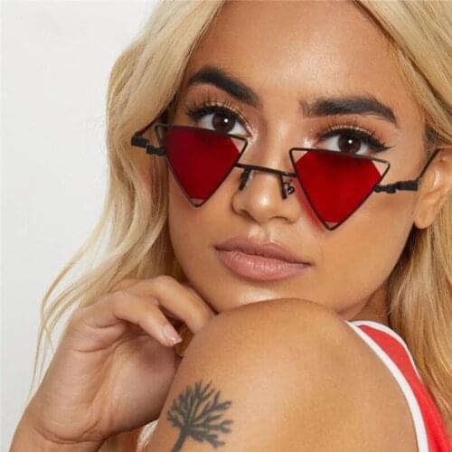 ONEVAN Triangle Retro Sunglasses Women 2021 Luxury Brand Glasses For Women/Men Vintage Eyeglasses Women Mirror Oculos De Sol