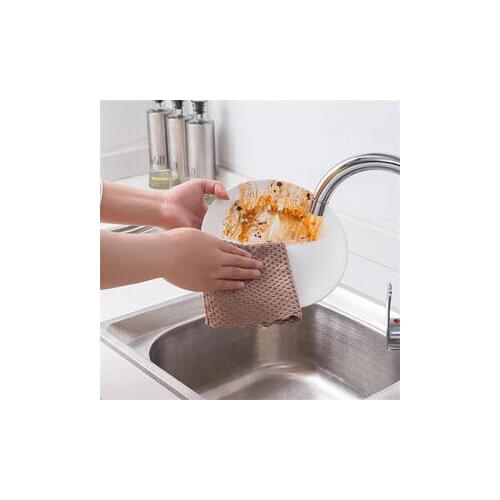 Kitchen Anti-grease Wipping Rags Efficient Super Absorbent Microfiber Cleaning Cloth Washing Dish Home Kitchen Cleaning Towel