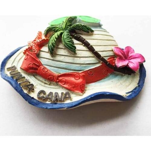 Dominica Republic Punta Cana tourist souvenir 3D handicraft magnet sticker fridge