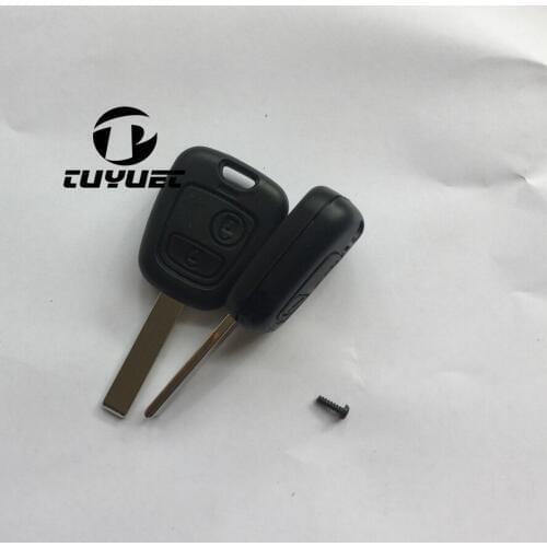 High Quality 2 Buttons Remote Key Shell for Peugeot 307 Car Keys Blank Key Cover Case with Groove Free Shipping