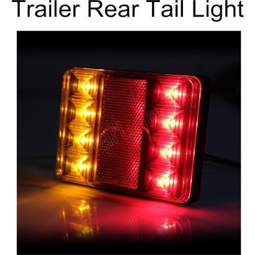 Best price high quality 2x Waterproof 8 LED Taillights Rear Tail Light DC12V for Trailer Truck Boat