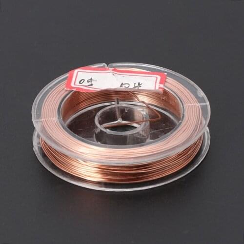 1 Roll 10 Meters Dia.0.2/0.3/0.4/0.5/0.6/0.8mm T2 Copper Wire Line DIY Materials