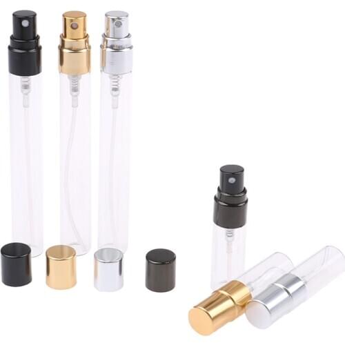 1Pcs 3ml/10ml Travel Portable Glass Perfume Bottle Mini Empty Transparent Glass Refillable Perfume Atomizer Bottle Container