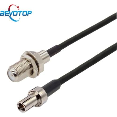 10pcs/lot Straight TS9 Male to F Female Jack Pigtail 3G Modem Antenna Extension Cable RG174 RF Coaxial Jumper Cord 15CM 30CM