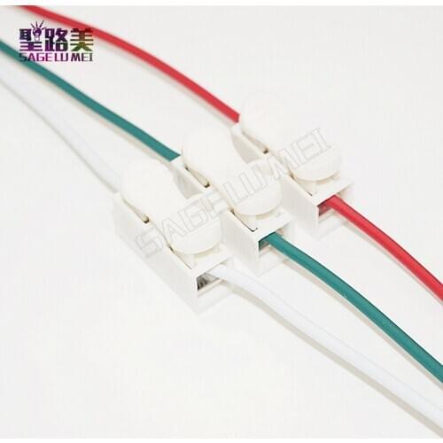 2/3pin Spring Connector wire with no welding no screws Quick Connector cable clamp Terminal Block 3 Way Easy Fit for led strip