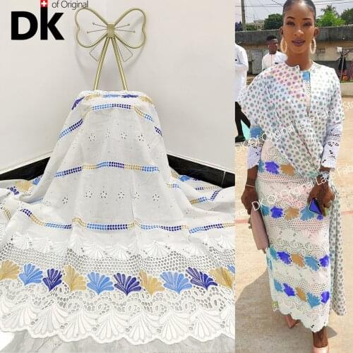 2.5 Yards Swiss Voile Lace Fabric With Embroidered 2021 Latest Style Material For Bride or Brisdesmaids Sewing Dresses Laces