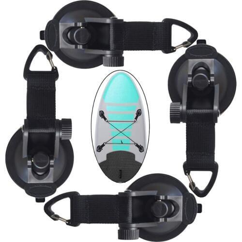 4 pack, Heavy Duty Vacuum Suction Cup Hooks Anchor with Straps ecuring, Strong Suction Cup Tie Downs, Camping Tarp Accessory as