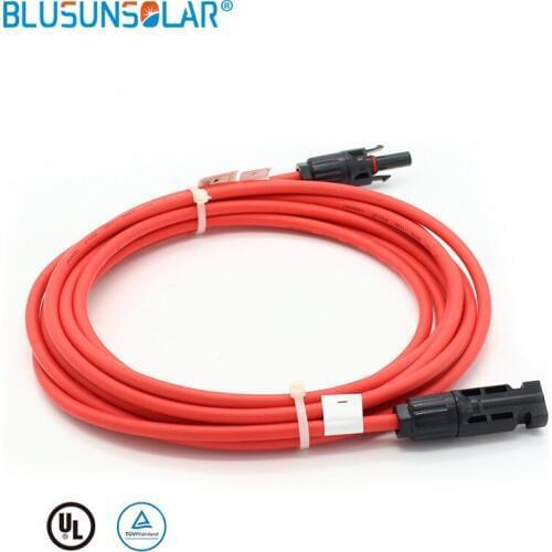 5pcs lot 3 metre 4mm2 Solar Panel Cable PV Type Wire with 10 Ft Connectors Sunlight Resistant for Solar power System