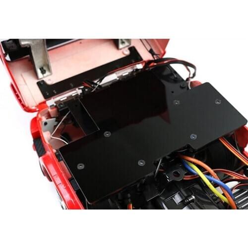 Acrylic Cab Floor Board Battery Holder Mount for 1/14 ​Tamiya Scania 56323 RC Truck Tractor Accessories