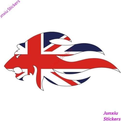 Great Britain Union Jack Lion Accessories Bodywork Windshield Car Stickers Decals Funny Sunscreen Suv Interior KK17*9cm