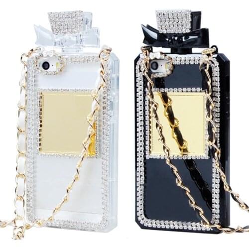 Perfume Bottle Design 3D Handmade Shiny Sparkle Diamond Tpu Soft Phone Case for Iphone 6 7 8plus x Xr XS Max 11 12 Samsung S20