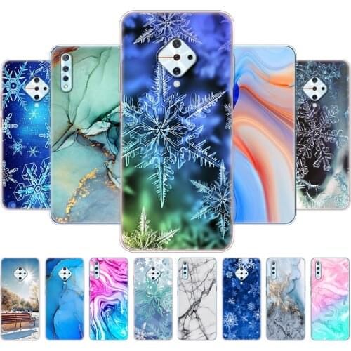 For VIVO V17 Phone Case 6.38 Inch Cover on Vivo V17 Neo V 17 V17Neo VIVOV17 Silicon Soft TPU marble snow flake winter christmas