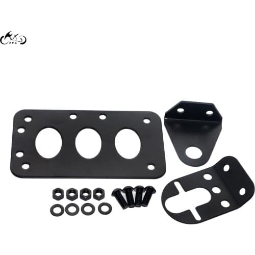 Motorbike Black CNC Side Mount License Plate Bracket Holder For Harley Dyna Electra Glide FLHT Road King FLHR Softail Sportster