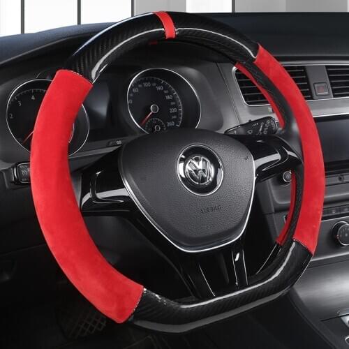 D Shape O shape Car Steering Wheel Cover Non-slip PU Leather for POLO GOLF 7 Scirocco Suzuki Swift Nissan Rogue High Quality