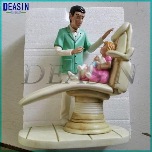 Dental Clinic Decoration Furnishing Articles Creative Artwork Cartoon Character Model Couple Sculpture Patient