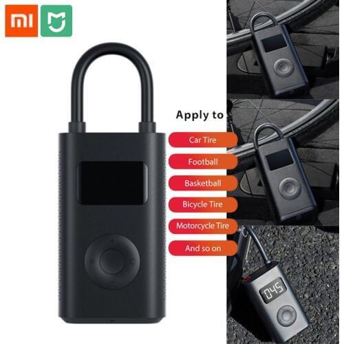 100% Xiaomi Mijia Portable Smart Digital Tire Pressure Detection Electric Inflator Pump for Bike Motorcycle Car Football