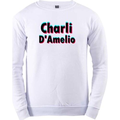 Charli Damelio T Shirt Beverage Pattern Printing Long Sleeve Tops Men Women Tee Top Korean Style Clothes Kids T-shirt